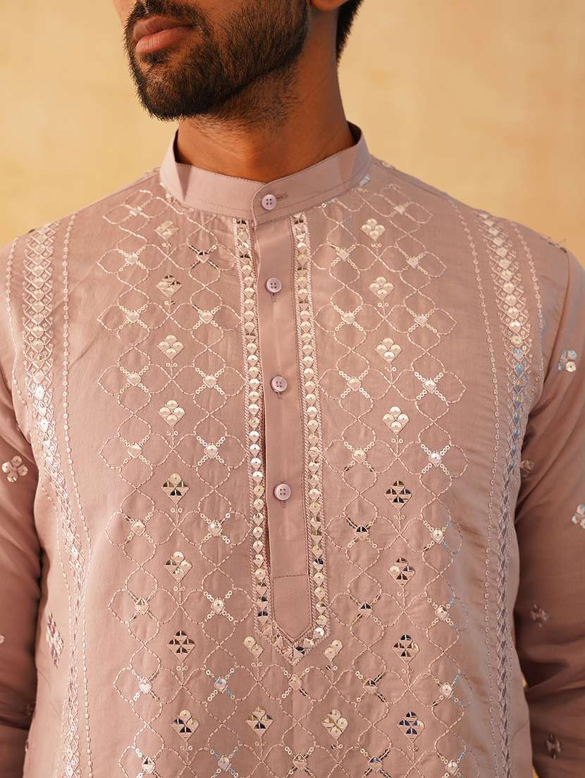 men embroidered kurta pyjama ethnic wear set - 21505369 -  Standard Image - 5