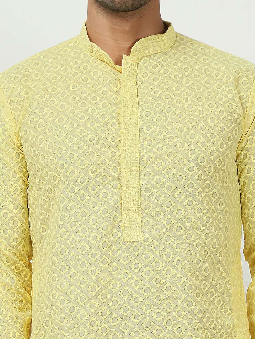 men embroidered kurta pyjama ethnic wear set - 21505393 -  Standard Image - 5