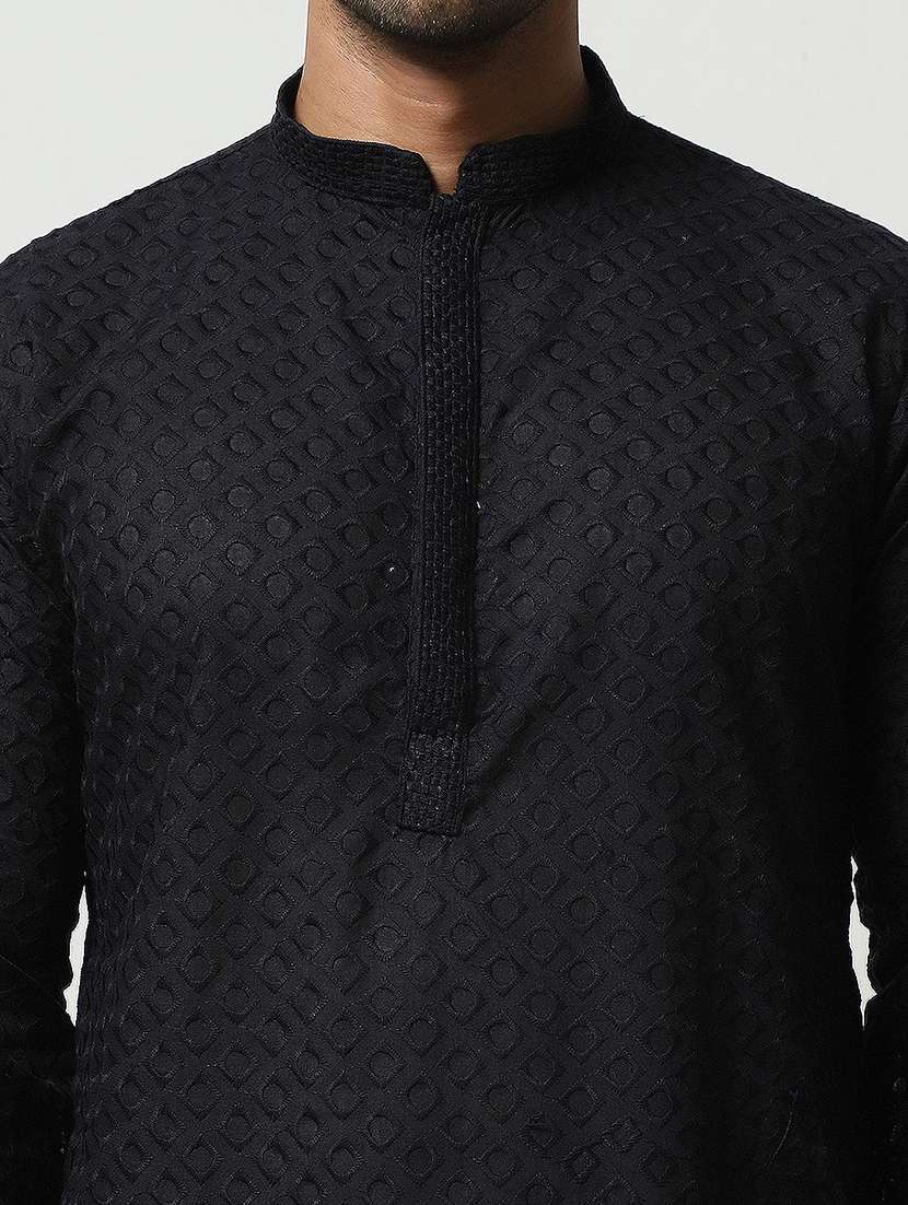 men self design kurta pyjama ethnic wear set - 21505398 -  Standard Image - 5