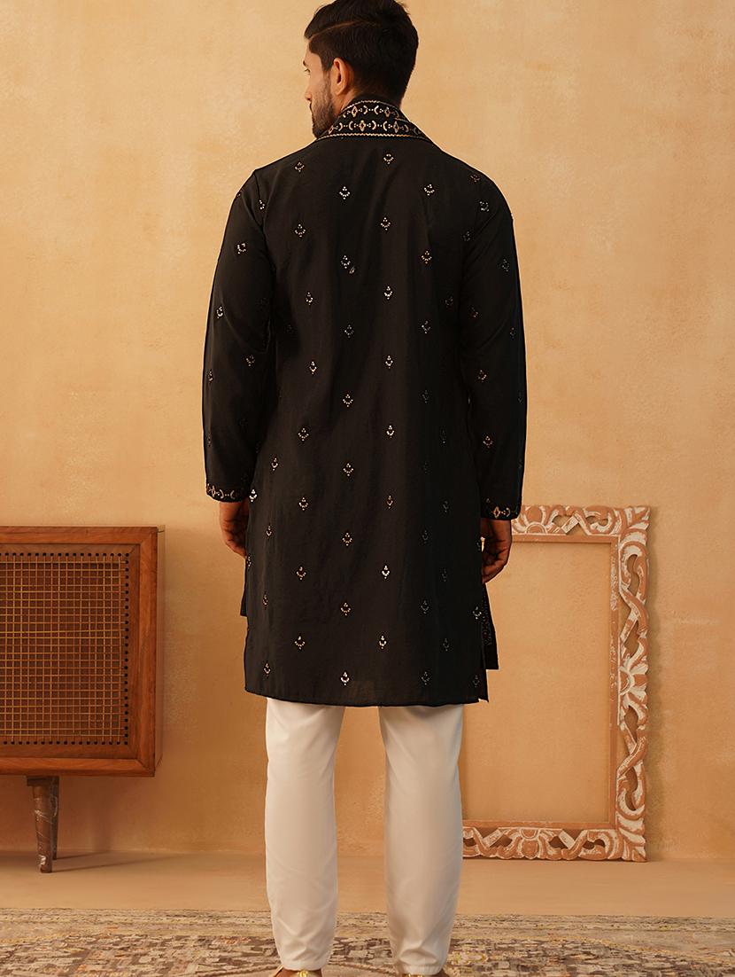 men embroidered kurta pyjama with dupatta set - 21505416 - Standard Image - 3