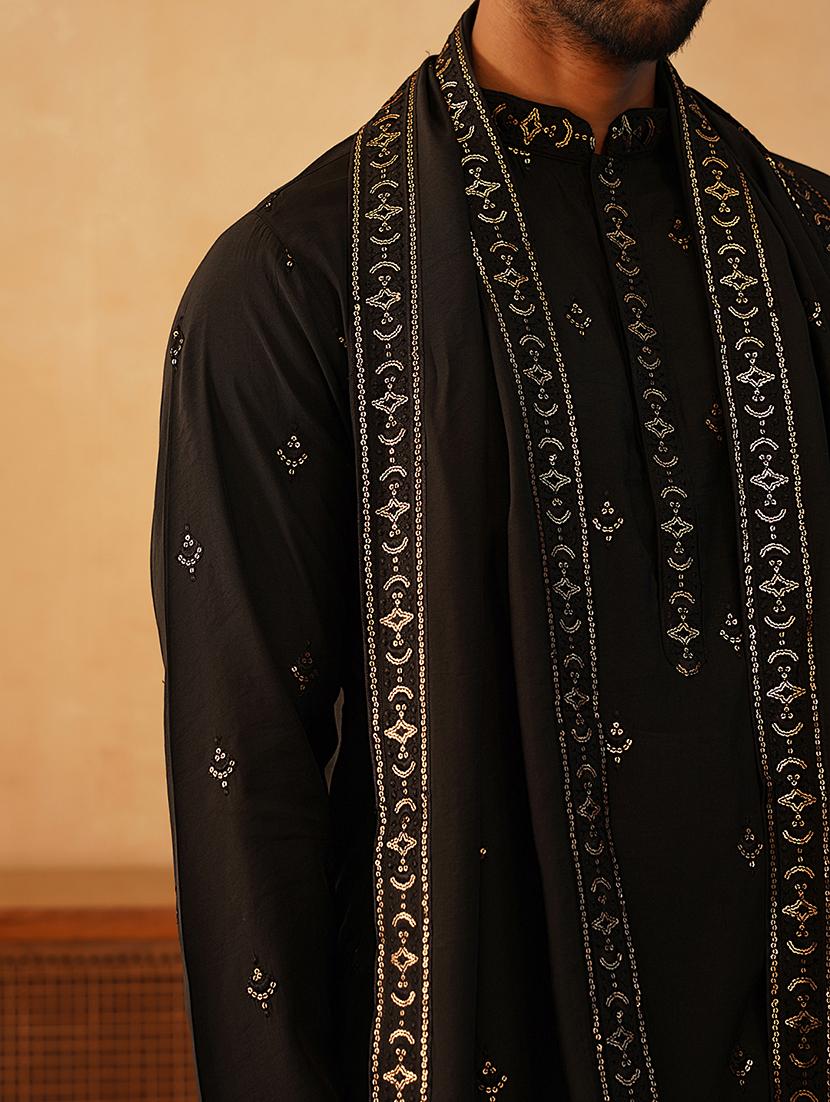 men embroidered kurta pyjama with dupatta set - 21505416 - Standard Image - 5