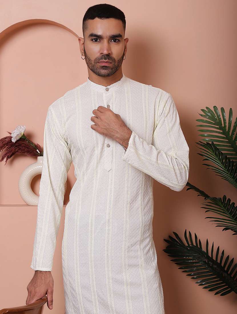 men embroidered kurta pyjama ethnic wear set - 21505418 - Zoom Image - 0