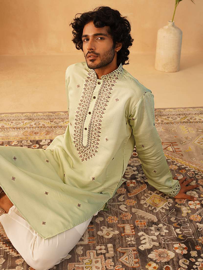 men embroidered kurta pyjama ethnic wear set - 21505448 -  Zoom Image - 0