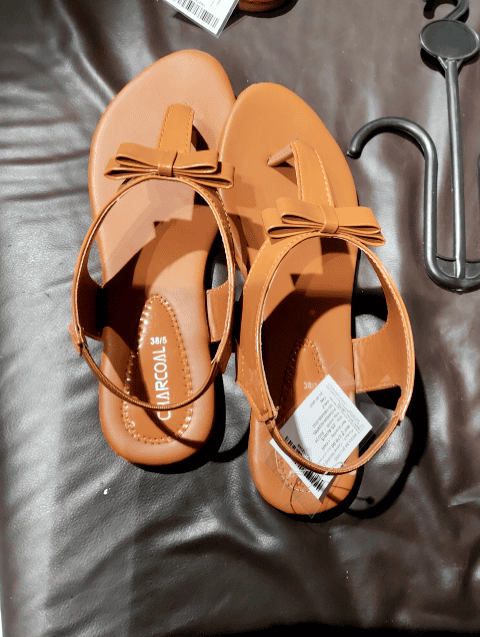 tan pu (polyurethane) sandals - 21505478 -  Standard Image - 0