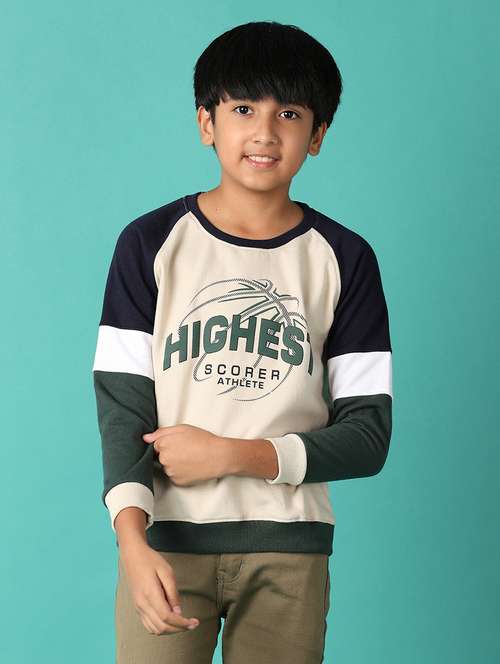 boys front print long sleeve sweatshirt - 21505495 -  Standard Image - 0