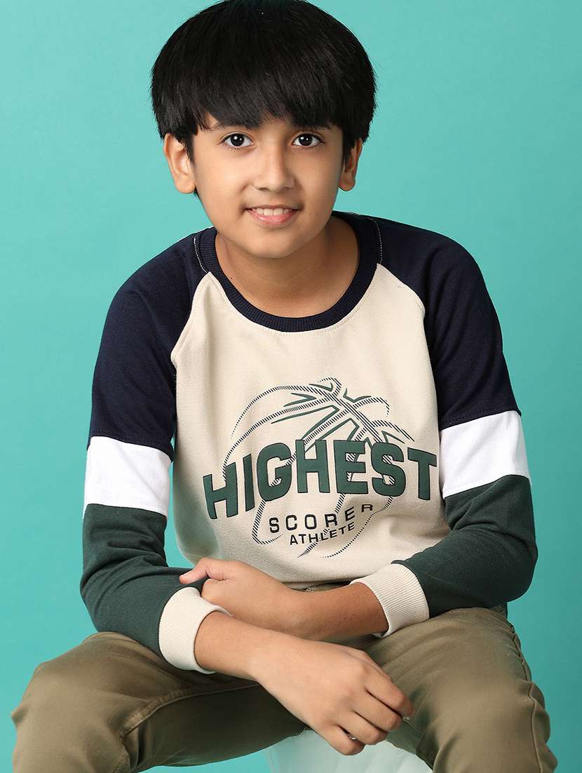boys front print long sleeve sweatshirt - 21505495 -  Standard Image - 3