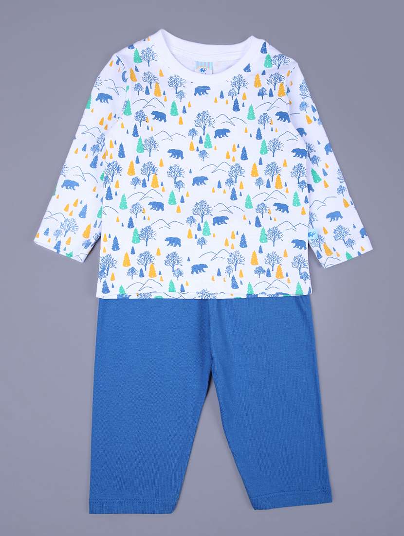 kids printed full length twin set combo - 21505528 -  Standard Image - 3