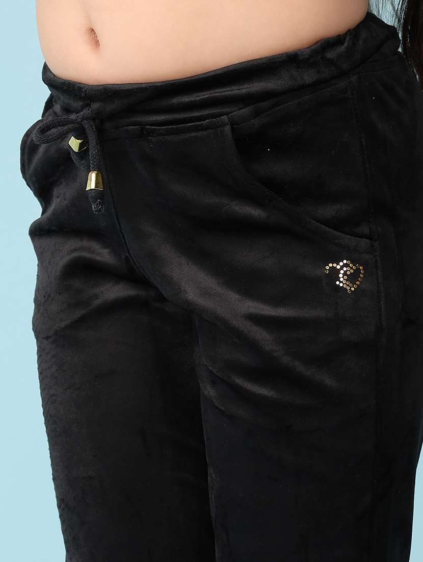 girls black cotton pyjama - 21505543 -  Standard Image - 5