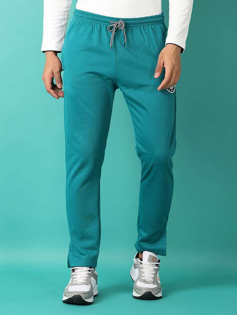 men mid rise solid full length track pant - 21505627 -  Zoom Image - 0