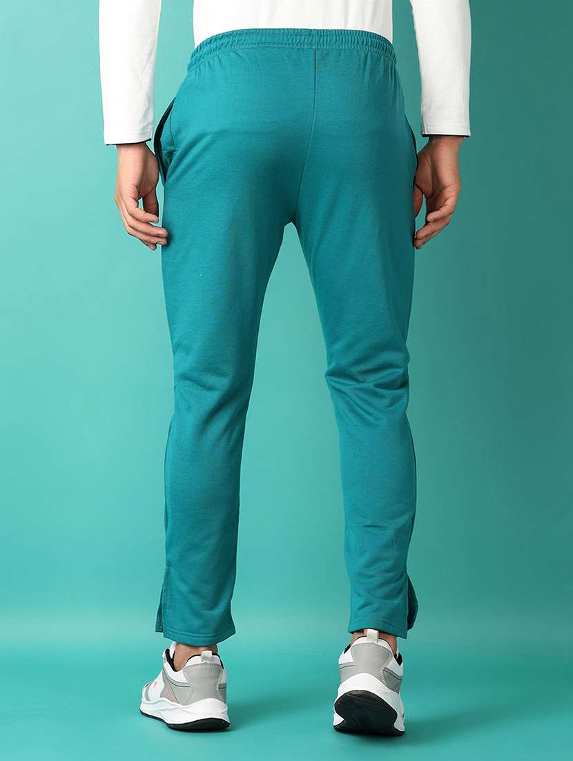 men mid rise solid full length track pant - 21505627 -  Standard Image - 3