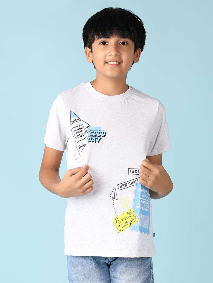 boys grey graphic t-shirt - 21505668 -  Zoom Image - 0