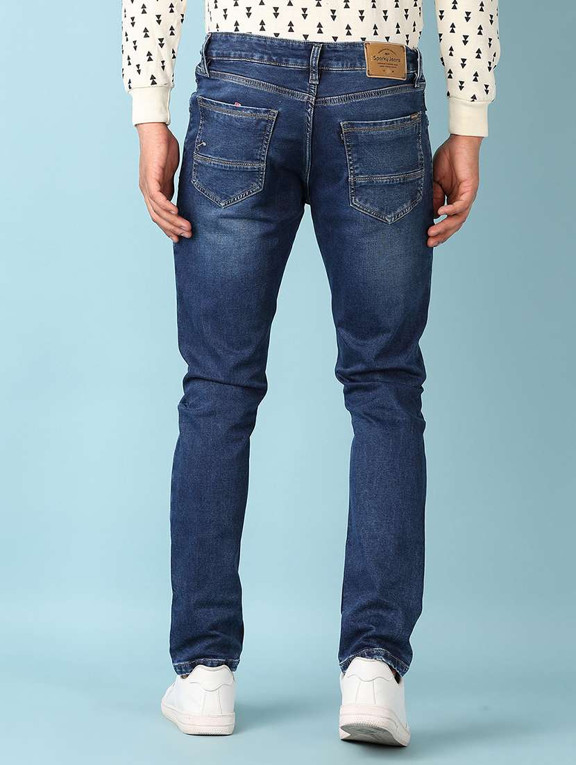 men solid mid rise slim fit jean - 21505692 -  Standard Image - 3