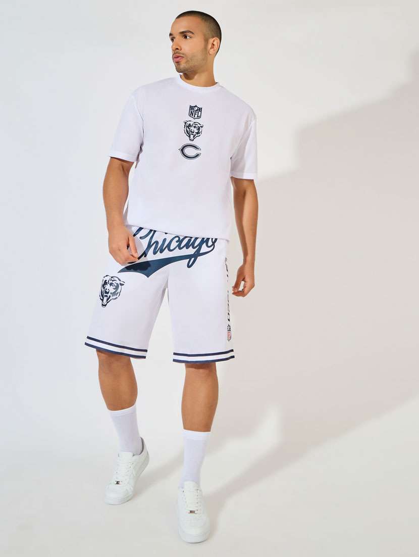 men typographic print t-shirt and short co-ord set