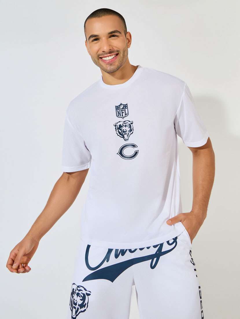 men typographic print t-shirt and short co-ord set - 21505964 - Standard Image - 3