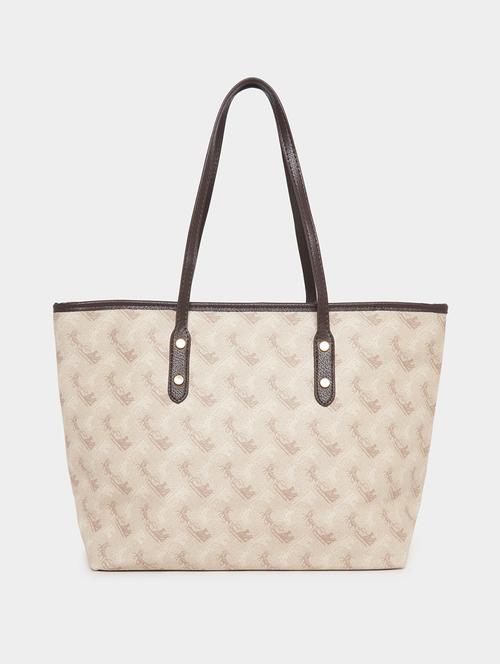 women beige printed handbag - 21505972 -  Standard Image - 0