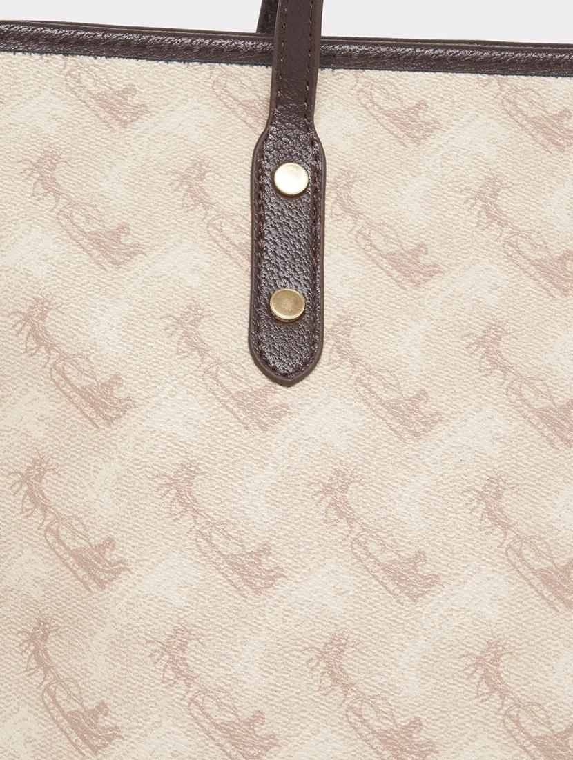 women beige printed handbag - 21505972 - Standard Image - 5