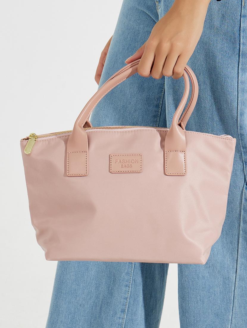women pink solid handbag - 21505974 - Standard Image - 3
