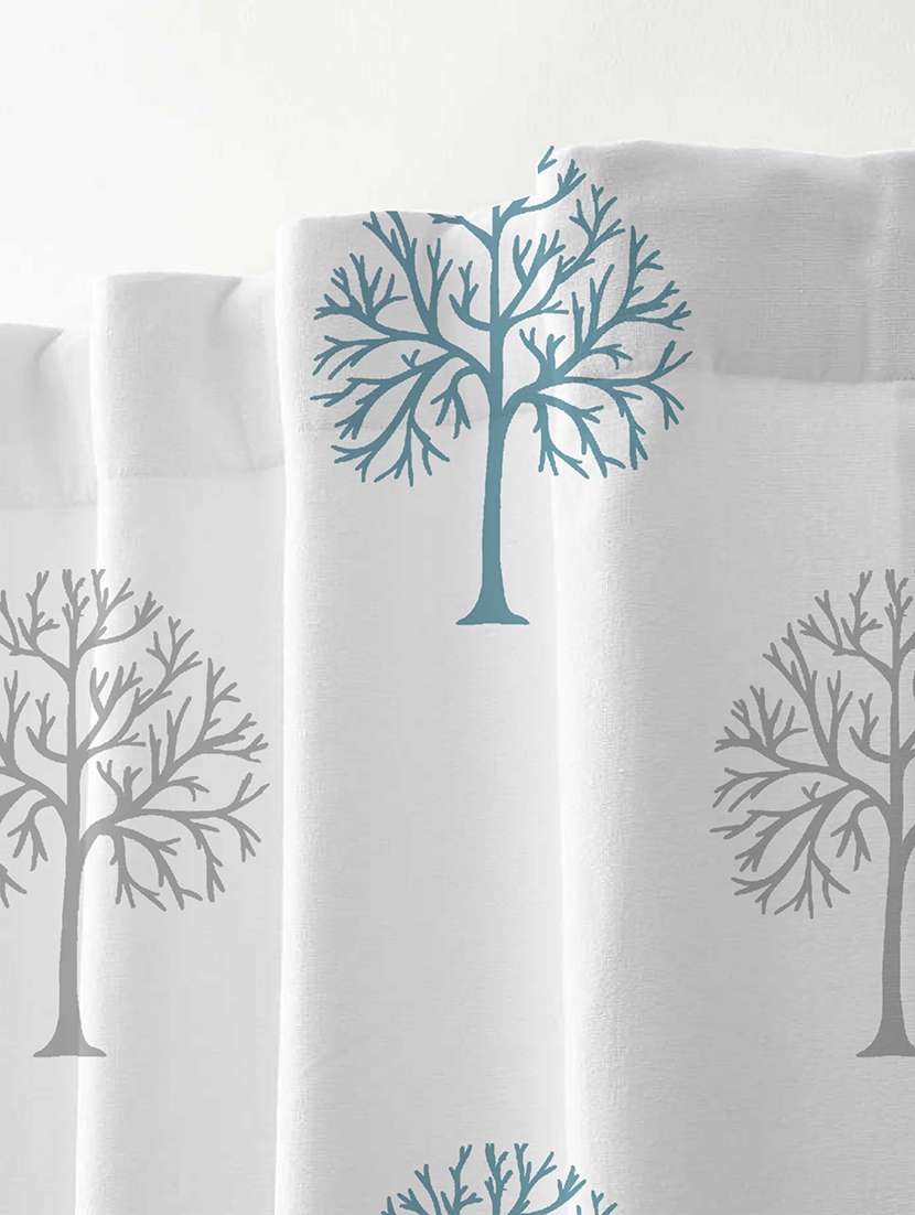 white printed curtains - 21506173 -  Standard Image - 3