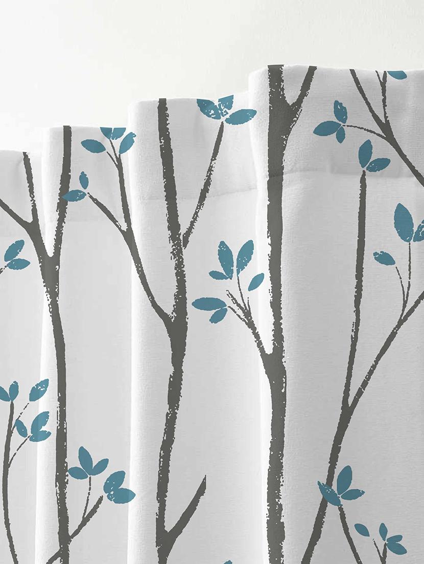white printed curtains - 21506176 - Standard Image - 3