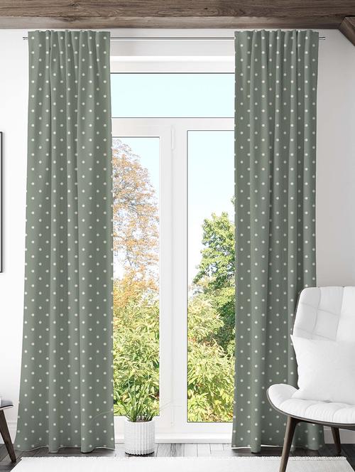 green printed curtains - 21506178 - Standard Image - 0
