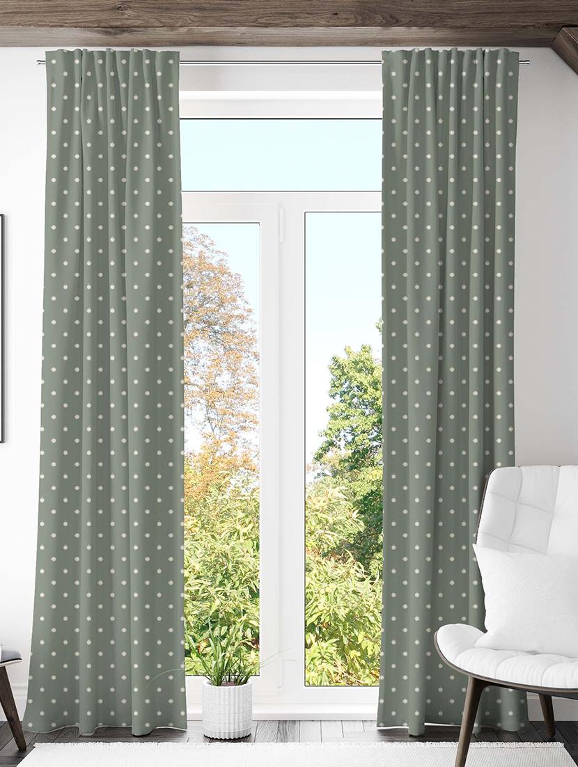 green printed curtains - 21506178 - Zoom Image - 0