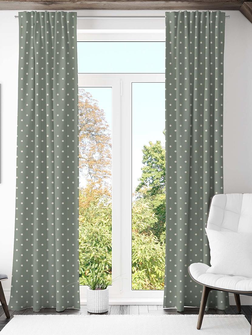 green printed curtains - 21506179 - Zoom Image - 0
