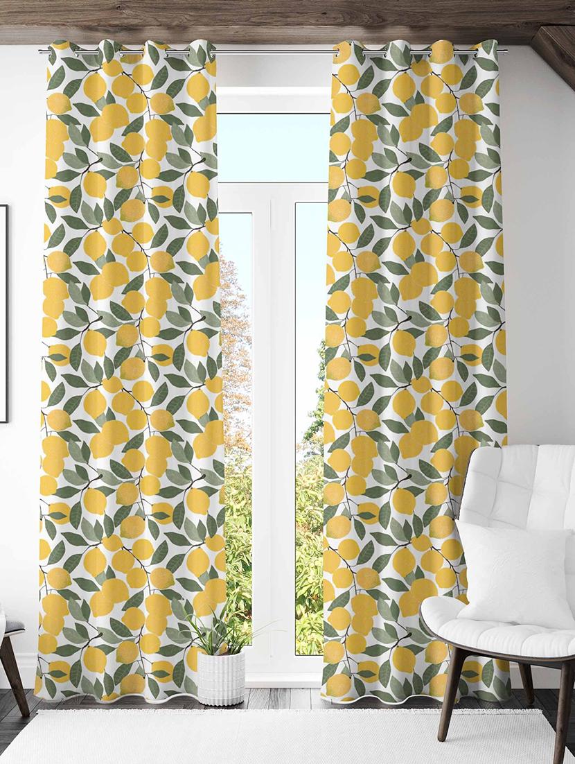 white printed curtains - 21506195 - Zoom Image - 0