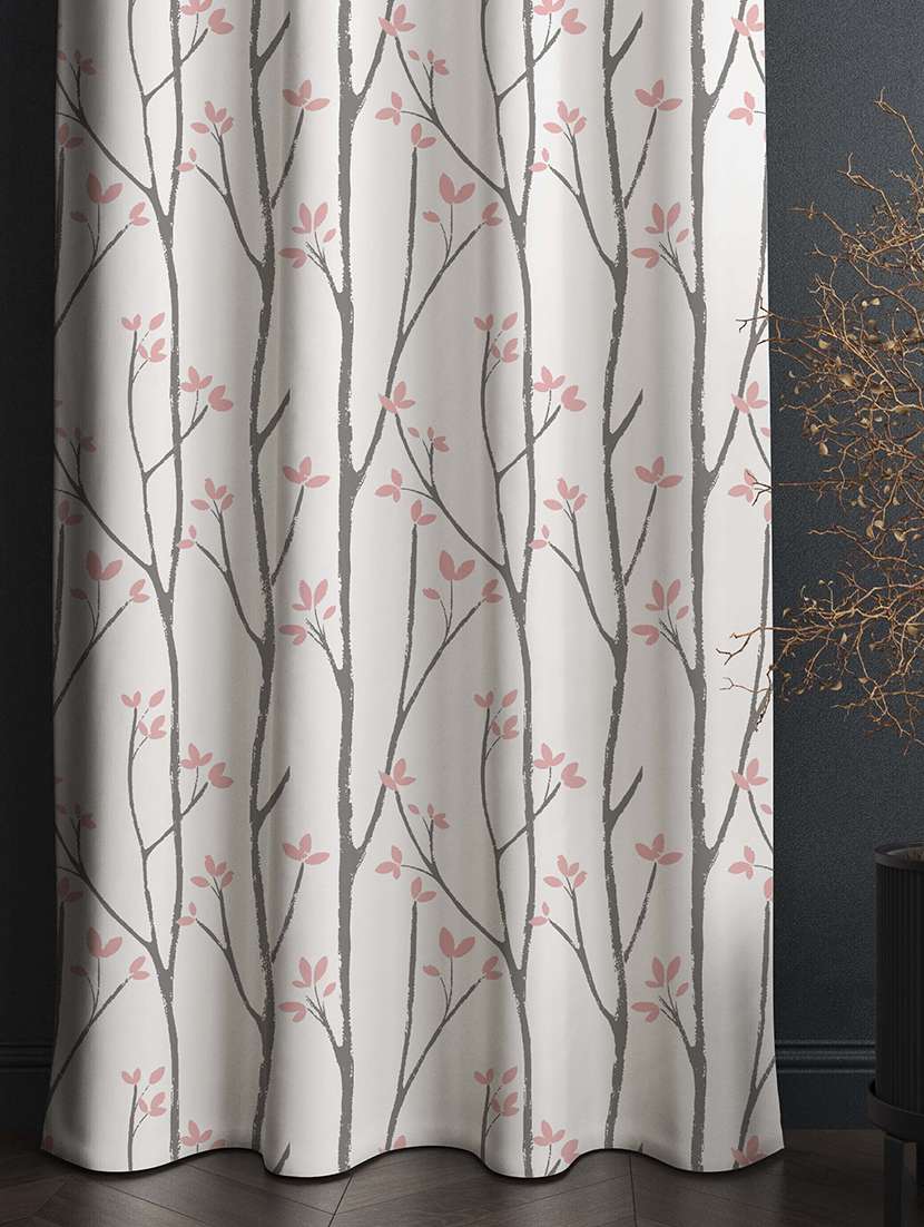 white printed curtains - 21506203 -  Standard Image - 3