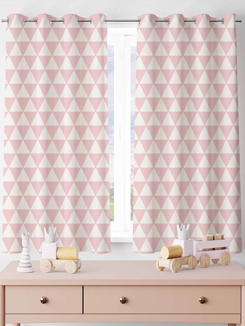 pink printed curtains - 21506205 - Zoom Image - 0