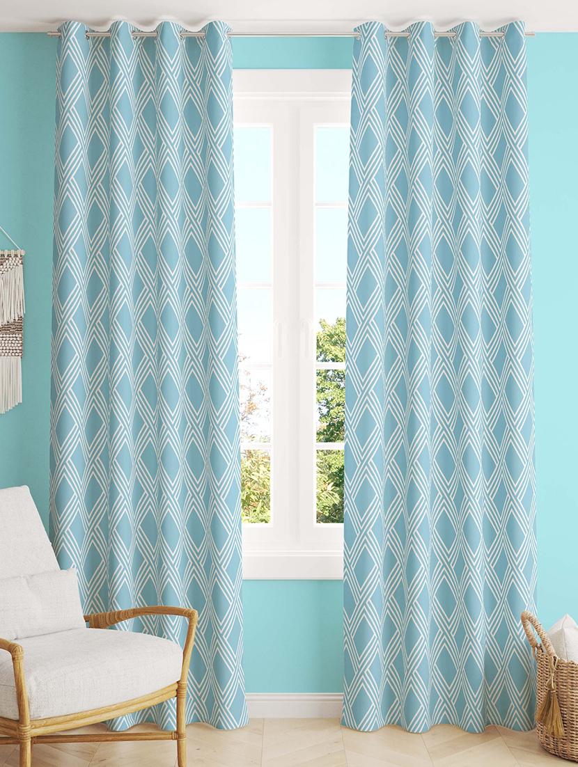 light blue printed curtain - 21506232 - Zoom Image - 0