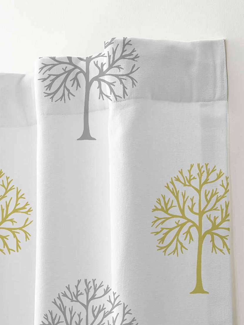 white printed curtains - 21506238 -  Standard Image - 3