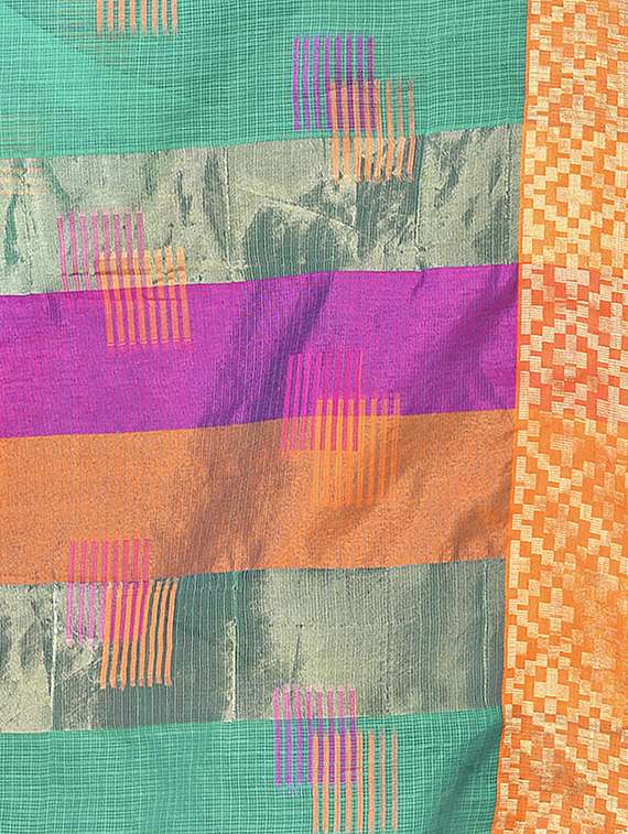 women self-designed kota doria saree with blouse - 21506414 - Standard Image - 3