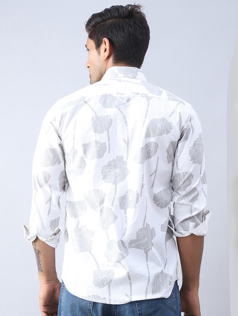 men white cotton casual shirt - 21506887 - Standard Image - 3