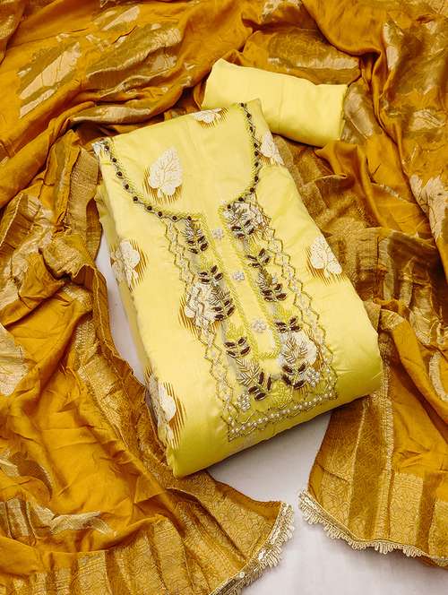 women embellished unstitched suit - 21506903 - Standard Image - 0