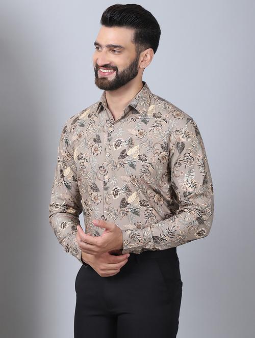 men brown cotton casual shirt - 21506912 - Standard Image - 0