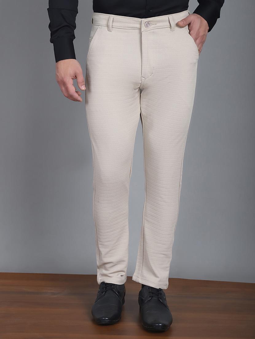 men self design flat front formal trouser - 21506919 - Zoom Image - 0