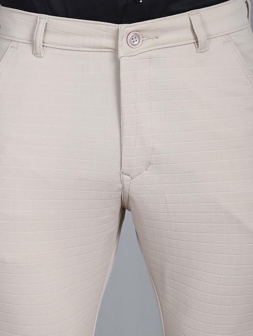 men self design flat front formal trouser - 21506919 - Standard Image - 5