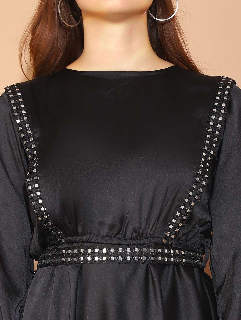 women black self design top and trouser co-ord set - 21506932 -  Standard Image - 5