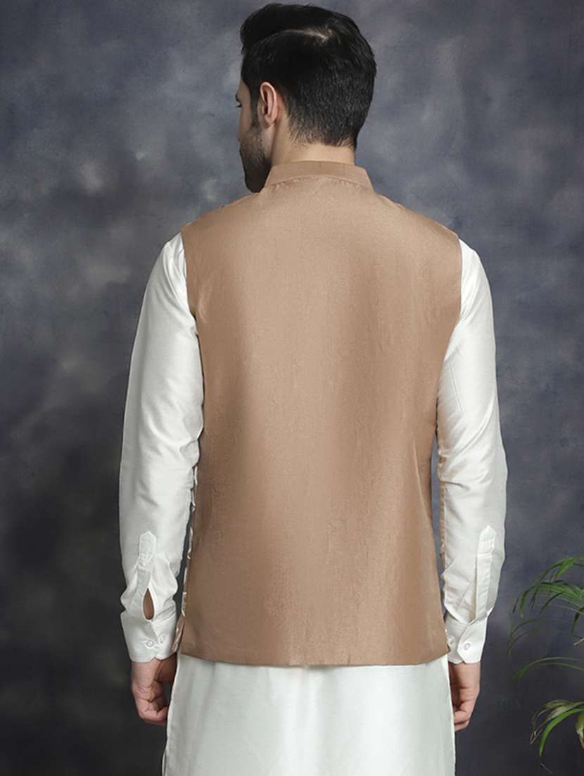 men mandarin neck embroidered nehru jacket - 21506940 -  Standard Image - 3