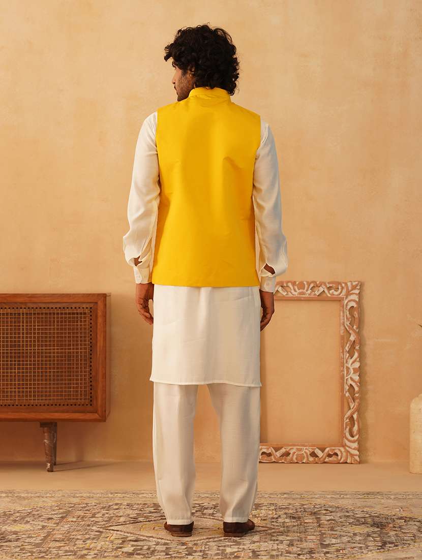men mandarin neck embroidered nehru jacket - 21506978 -  Standard Image - 3