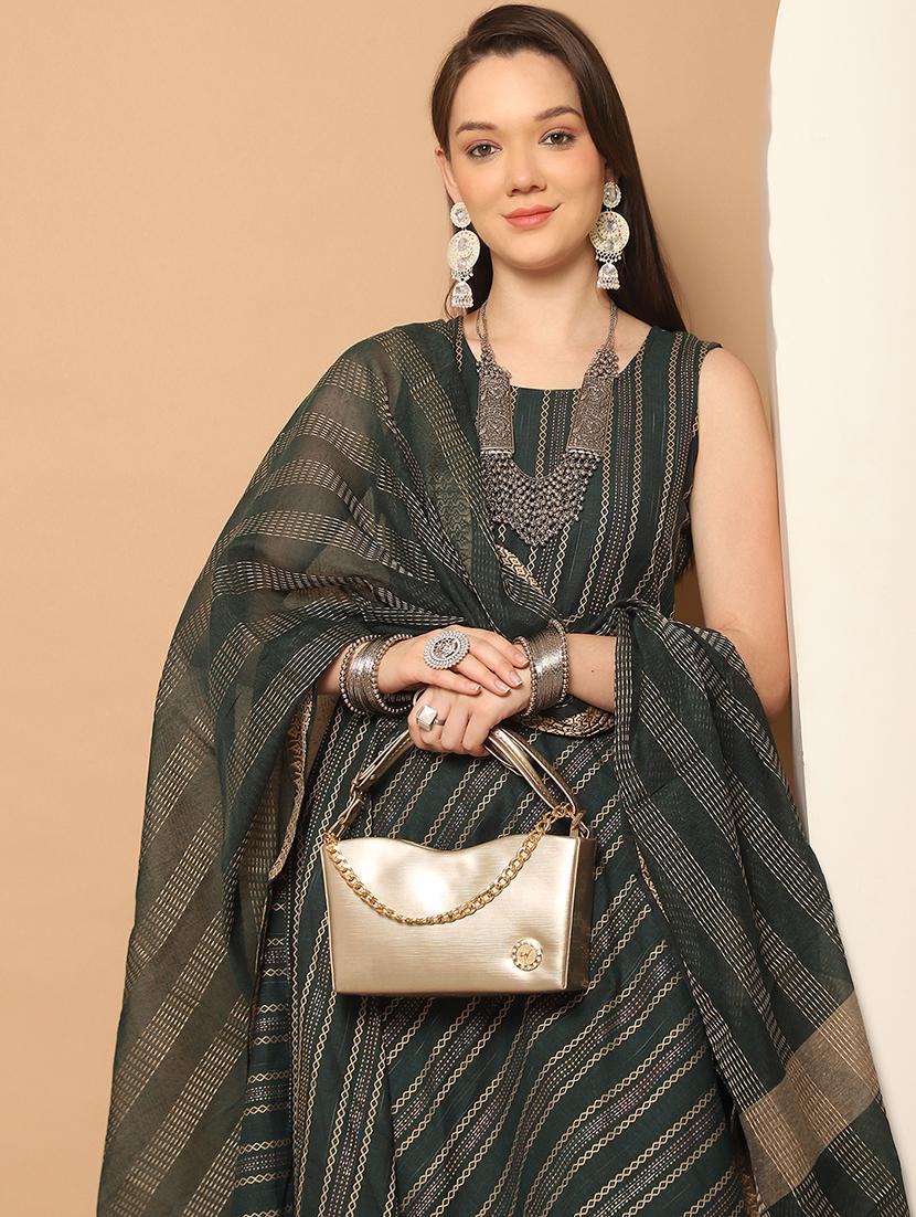 women self design sleeveless kurta palazzo with dupatta set - 21507042 - Standard Image - 3