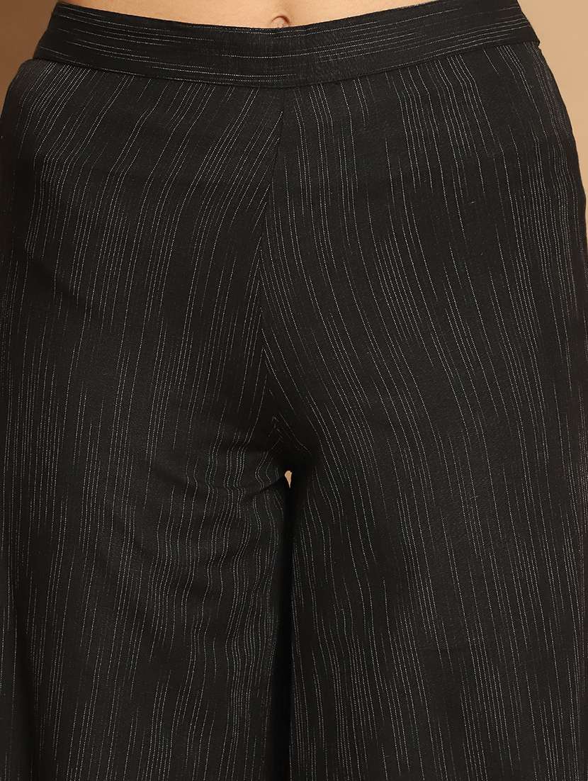 women black sleeveless kurta palazzo with dupatta set - 21507053 -  Standard Image - 5