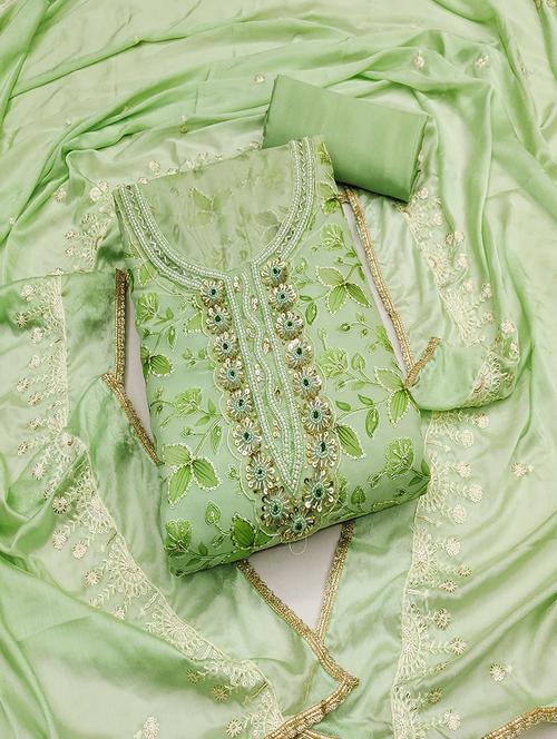 women embellished unstitched suit - 21507256 - Standard Image - 0