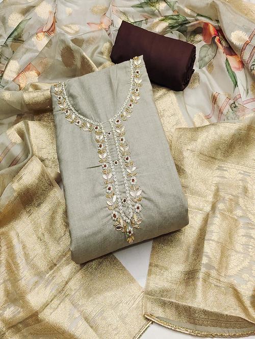 women embellished unstitched suit - 21507278 - Standard Image - 0