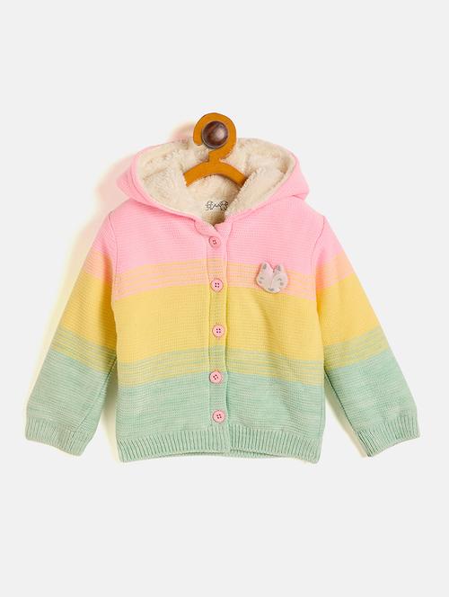 girls hooded self-designed sweater - 21507388 - Standard Image - 0