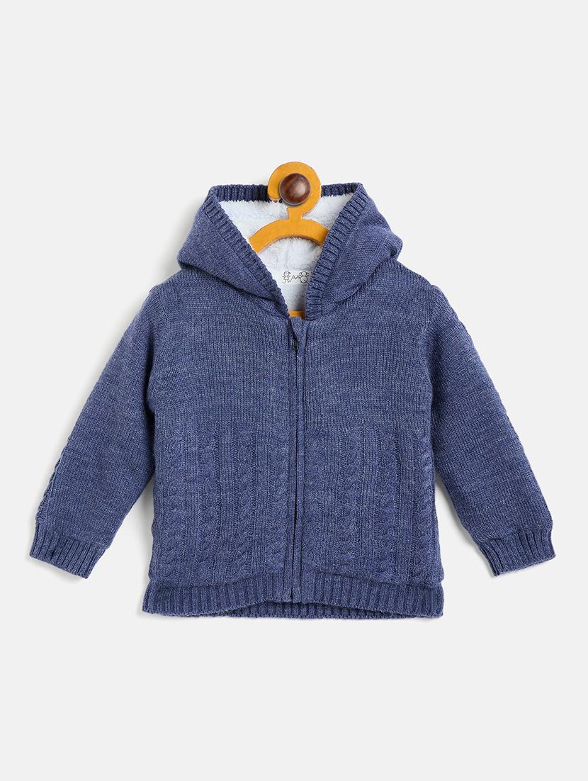 girls blue cotton sweater - 21507429 - Zoom Image - 0