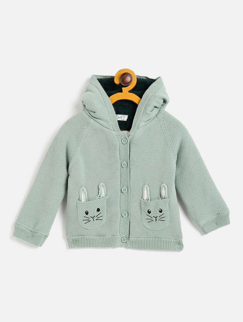 boys hooded self-designed sweater - 21507442 -  Zoom Image - 0