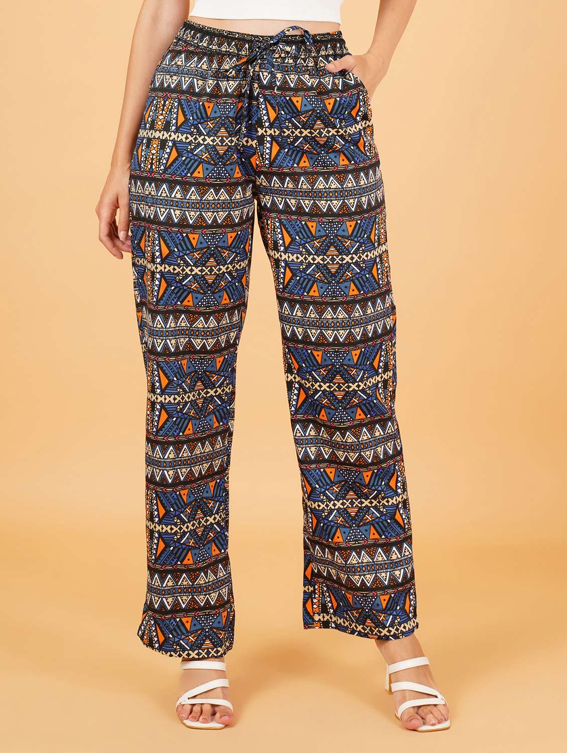 women ankle length printed palazzo