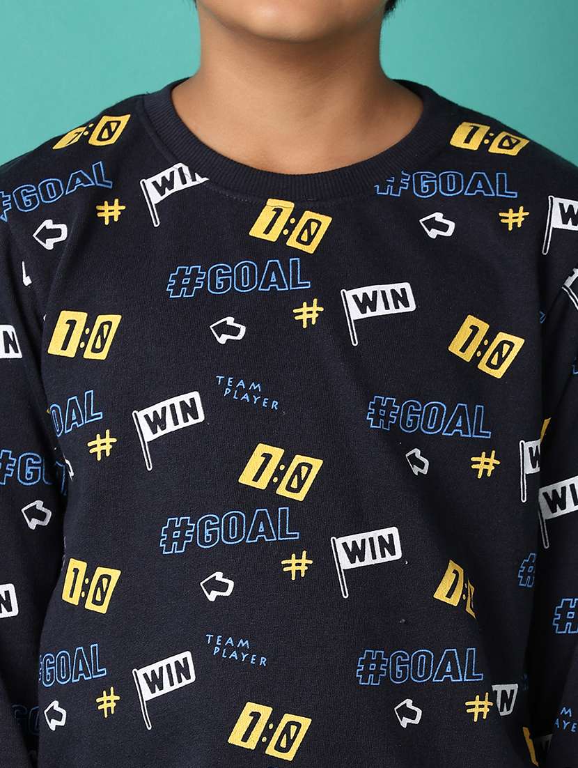 boys navy blue printed t-shirt - 21507640 -  Standard Image - 5