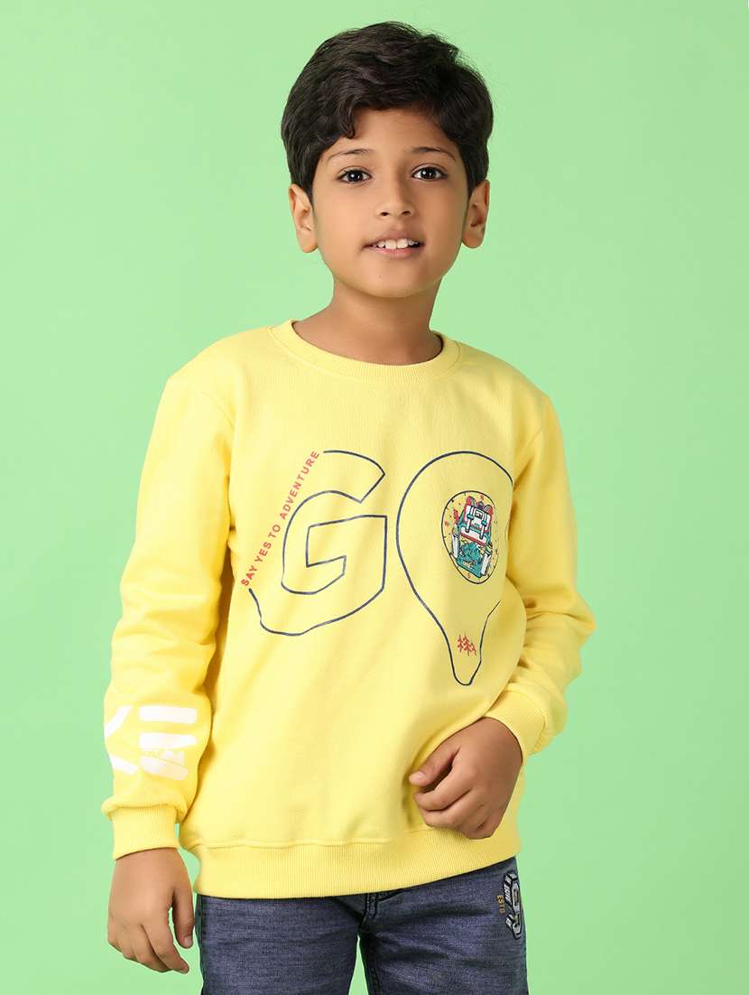 boys front print long sleeve sweatshirt